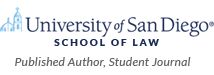 University of San Diego School of Law, Published Author, Student Journal